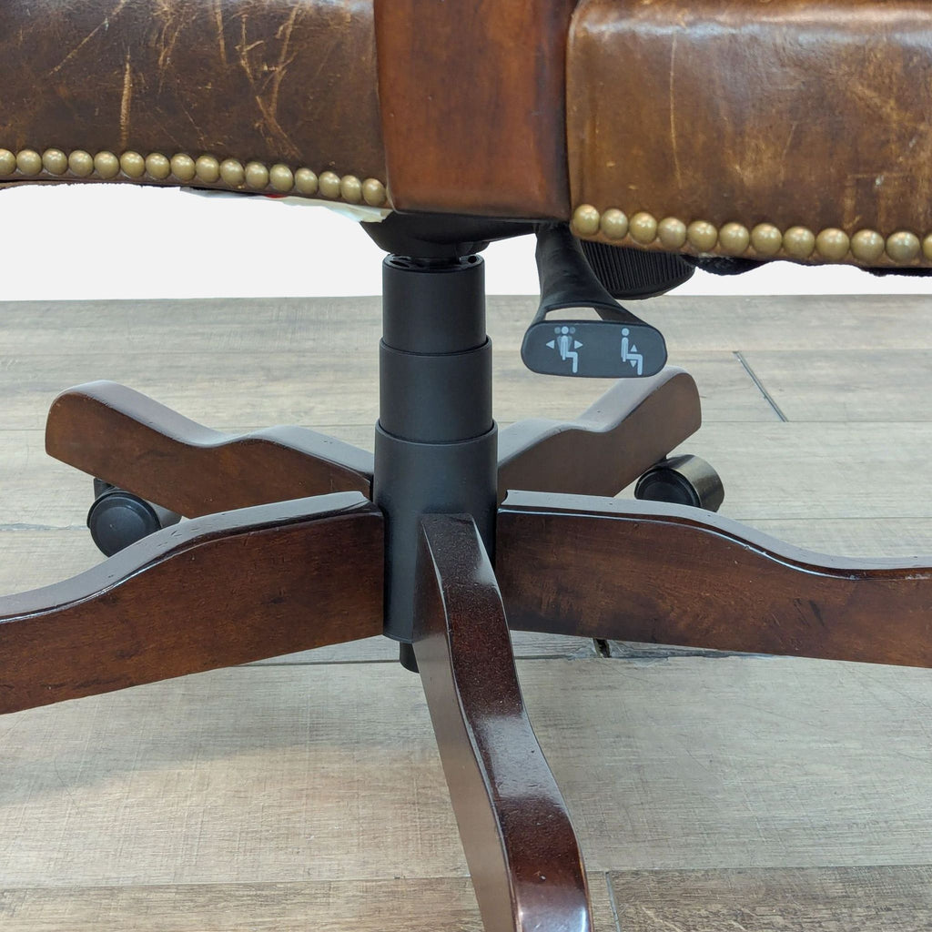 Century Furniture Leather Tufted Office Chair