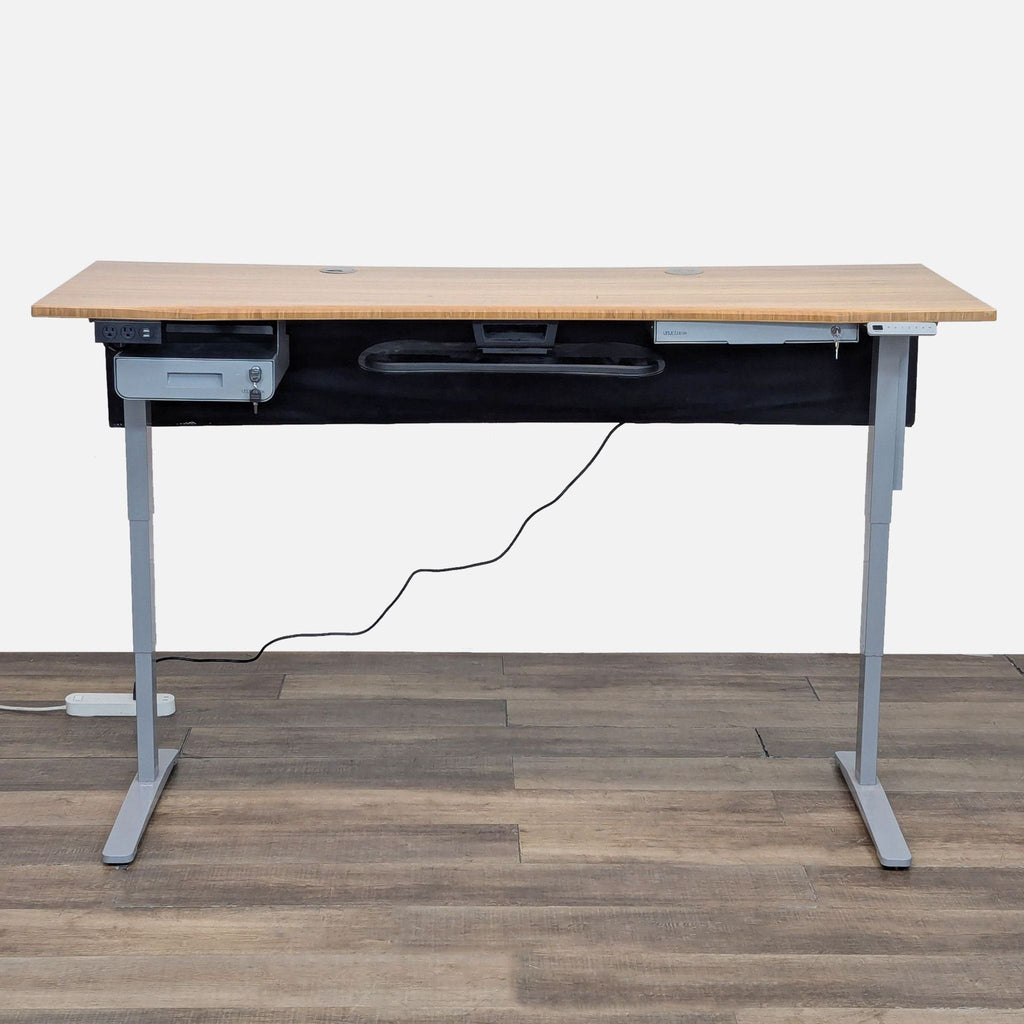 Uplift Adjustable Standing Desk with Storage