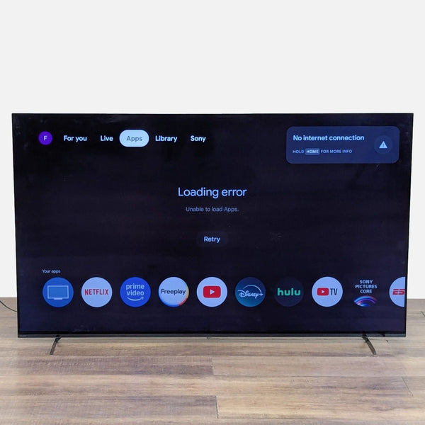 65-inch Sony Smart OLED TV with streaming apps displayed