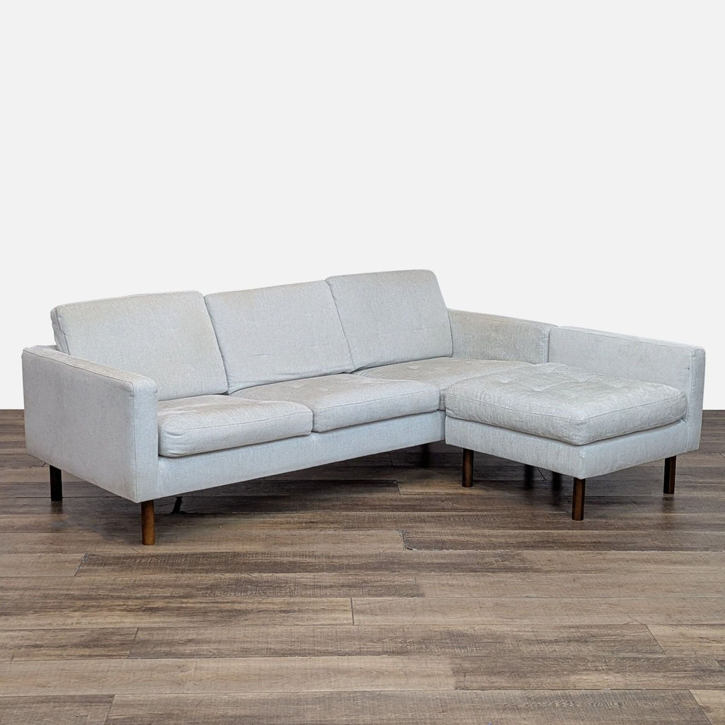 EQ3 Modern Joan 2-Piece Sectional Sofa With Extended Seat