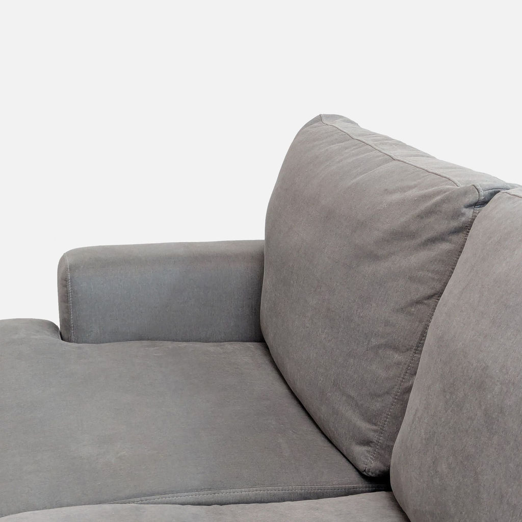 Contemporary Loveseat with Track Arms