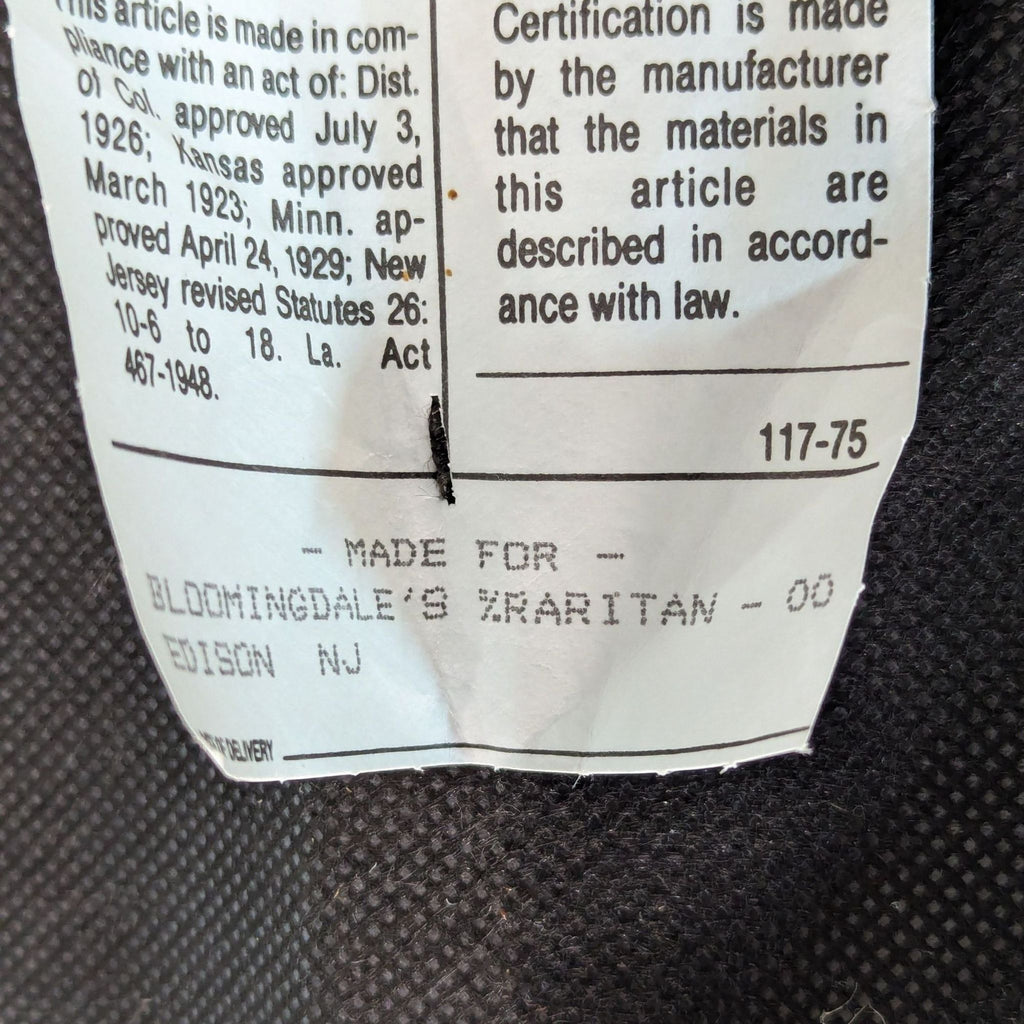 Bloomingdale’s Upholstered Lounge Chair with Dark Wood Frame