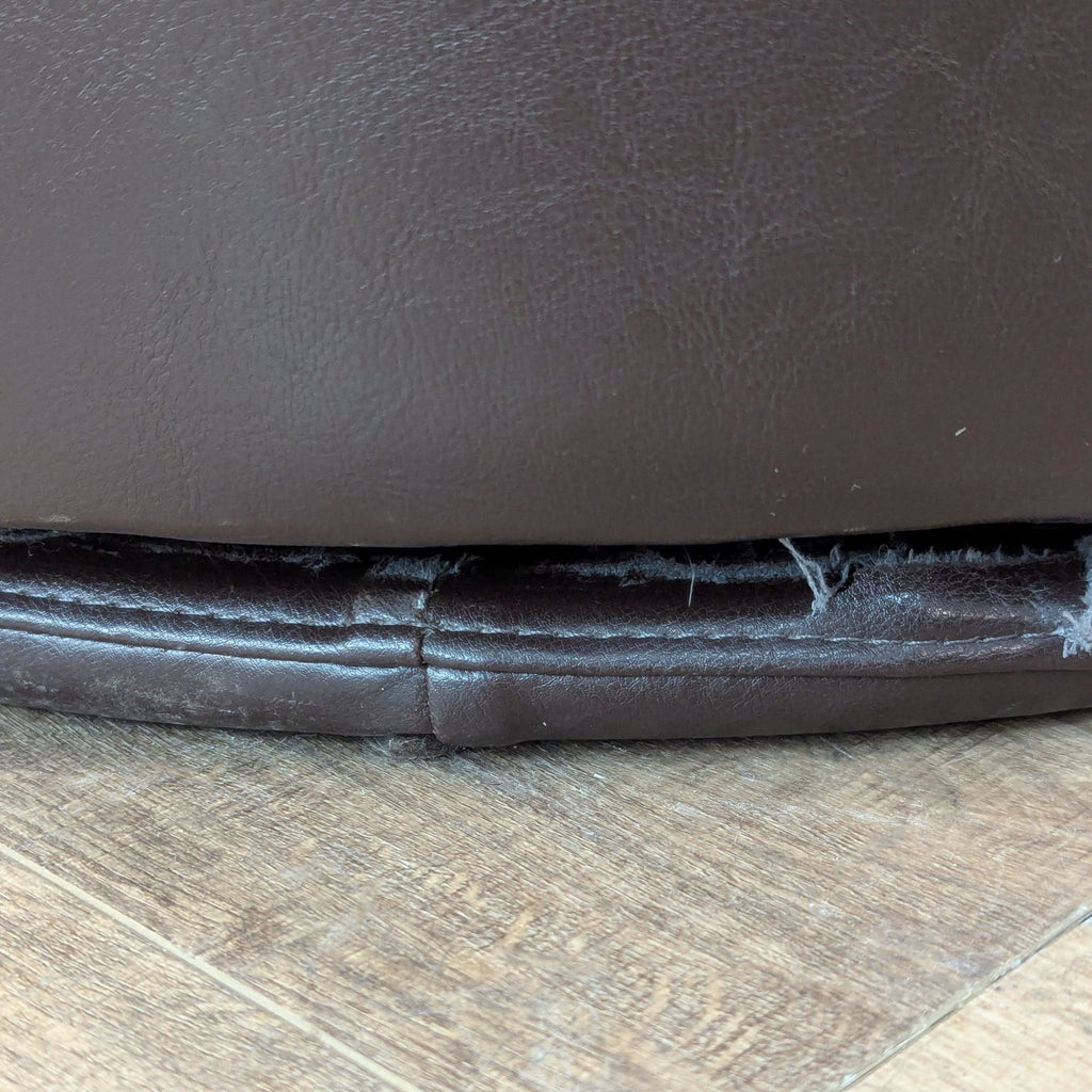 ChairOne Contemporary Faux Brown Leather Swivel Chair