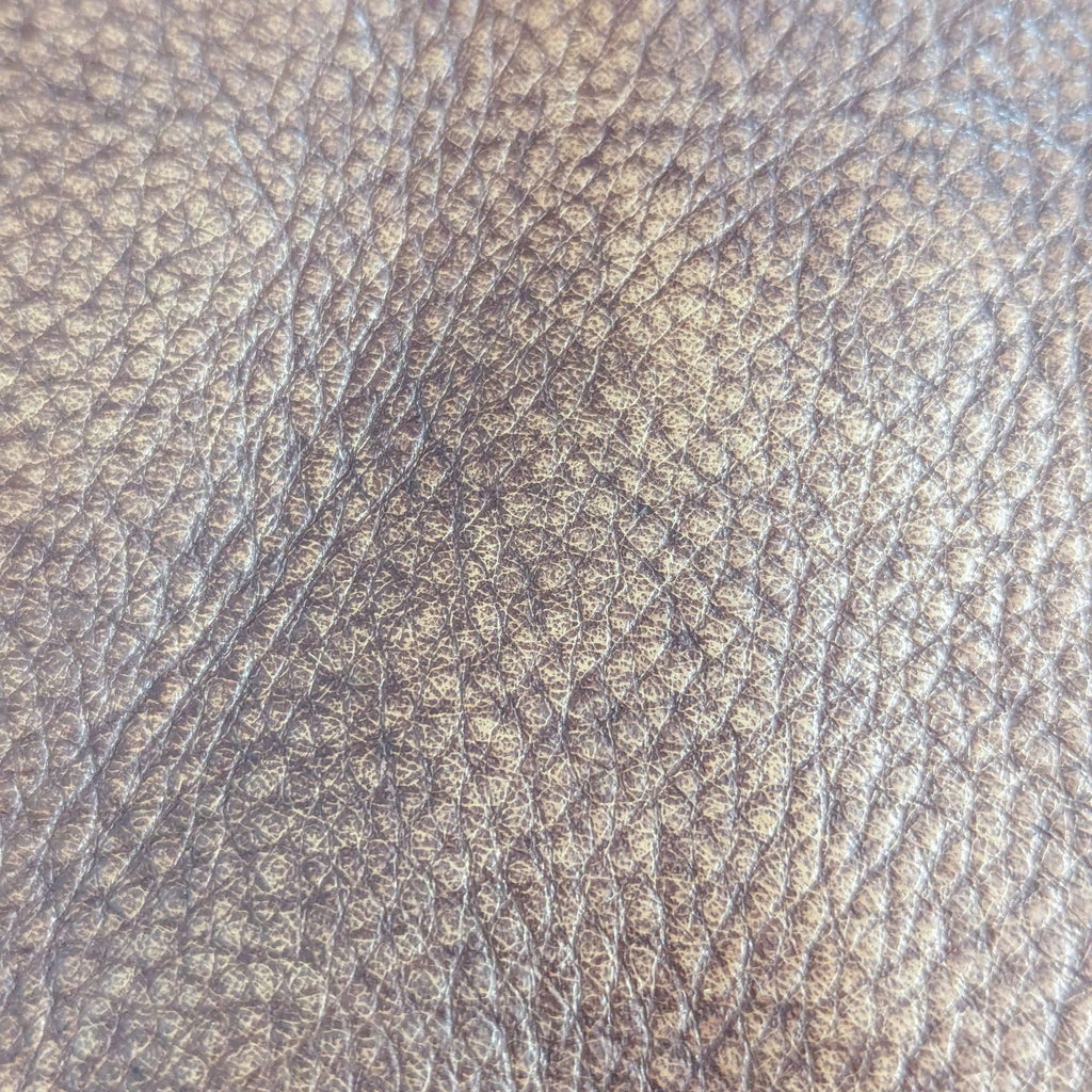 Classic Custom Brown Leather 3-Seat Sofa with Rolled Arms