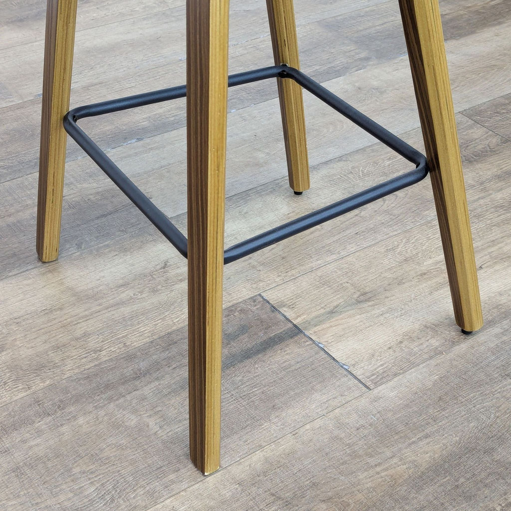 Latitude Run Upholstered Rattan Counter Bar Stool