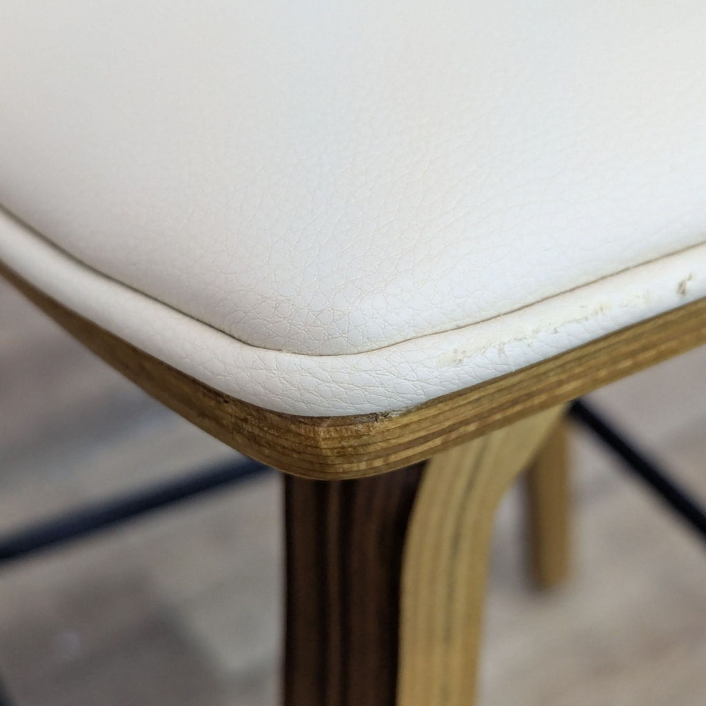 Latitude Run Upholstered Rattan Counter Bar Stool