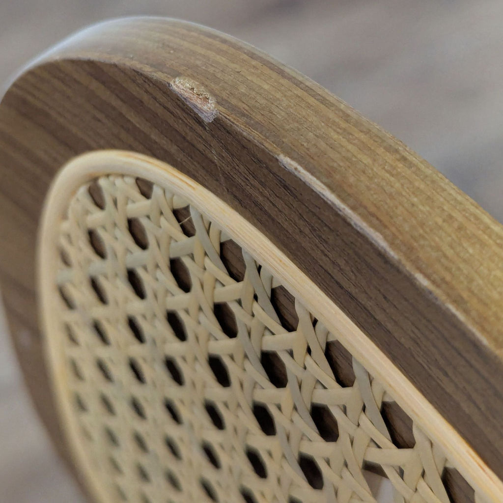 Latitude Run Upholstered Rattan Counter Bar Stool