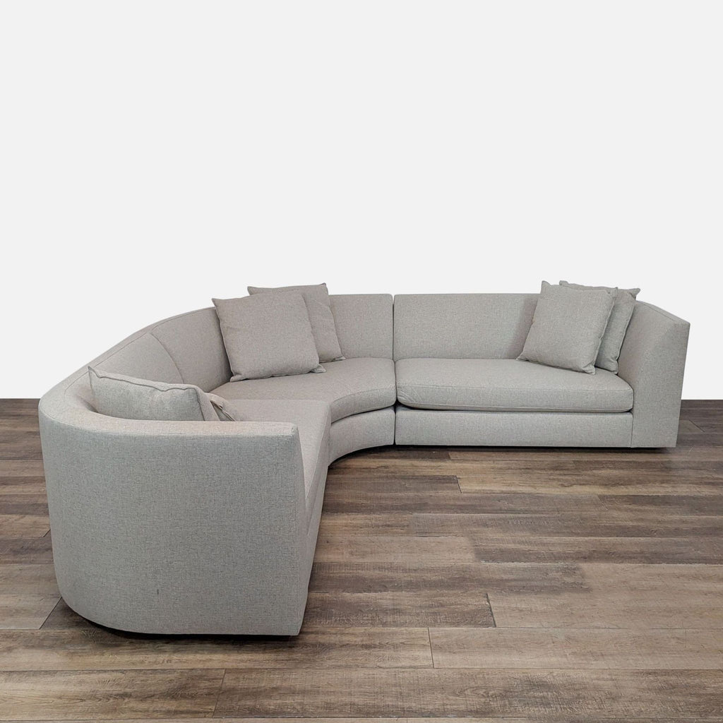 Room & Board Astaire Curved Modern Sofa in Flax