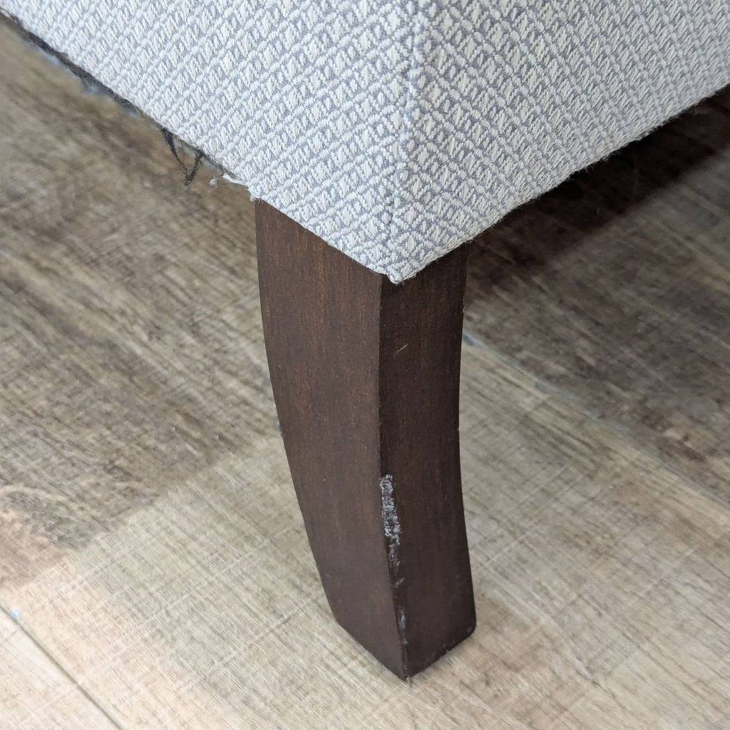 Transitional Three Seat Sofa with Grey Wool Herringbone Upholstery