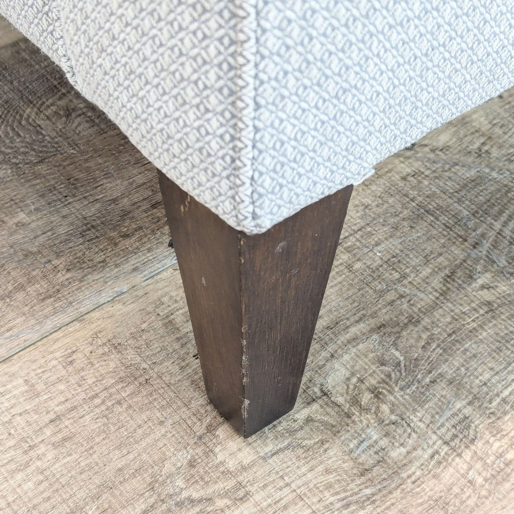 Transitional Three Seat Sofa with Grey Wool Herringbone Upholstery