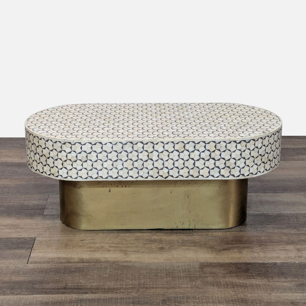 Anthropologie Targua Moroccan Oval Coffee Table