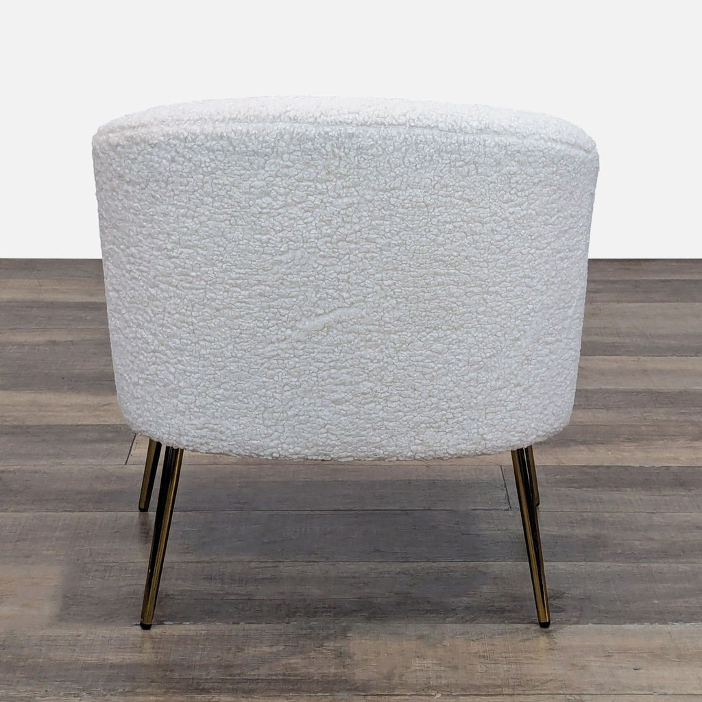 Wayfair Dawson Boucle Barrel Chair With Metal Legs