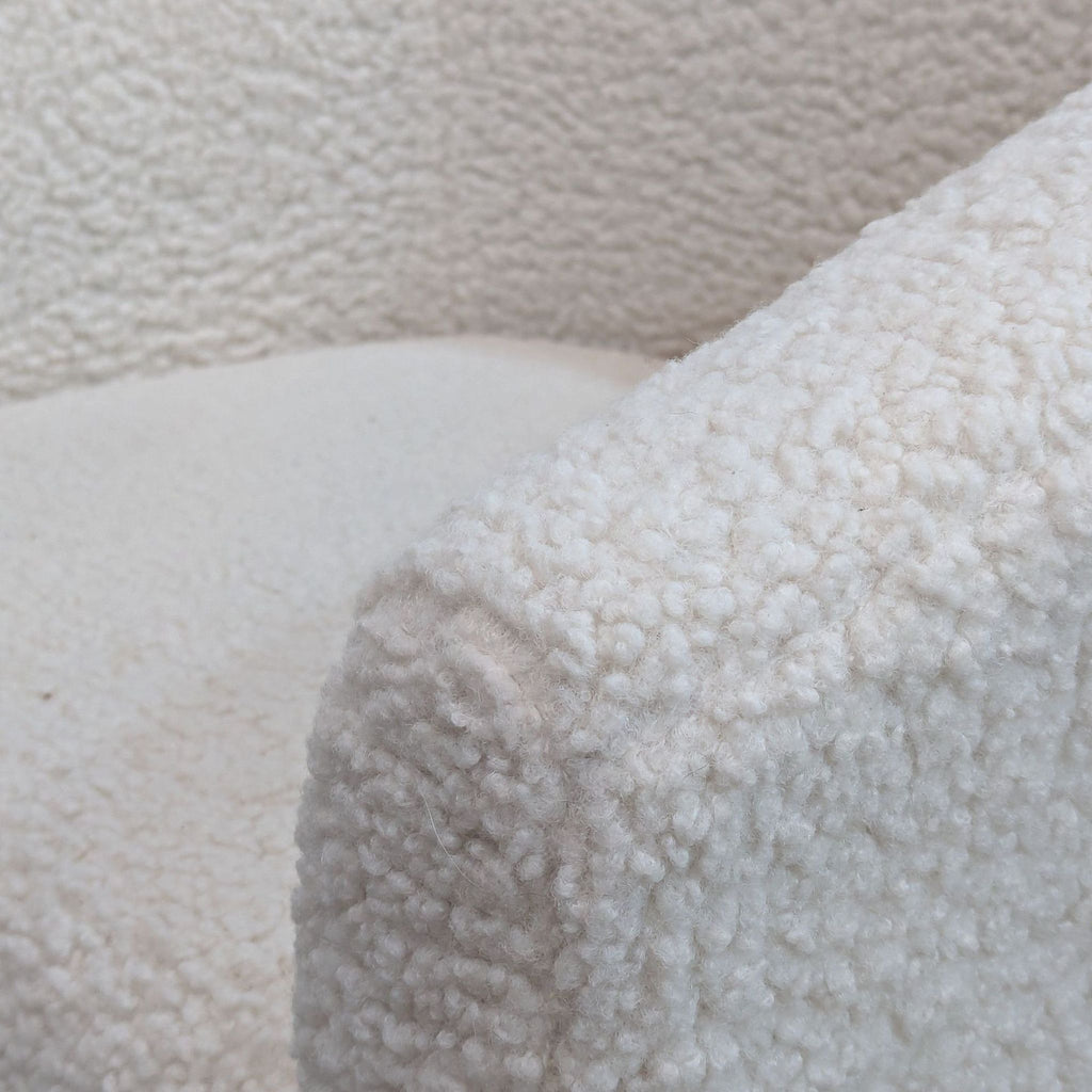 Wayfair Dawson Boucle Barrel Chair With Metal Legs