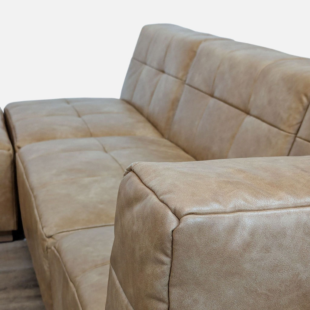 Pottery Barn Teen Baldwin Modern Faux Leather Sextional