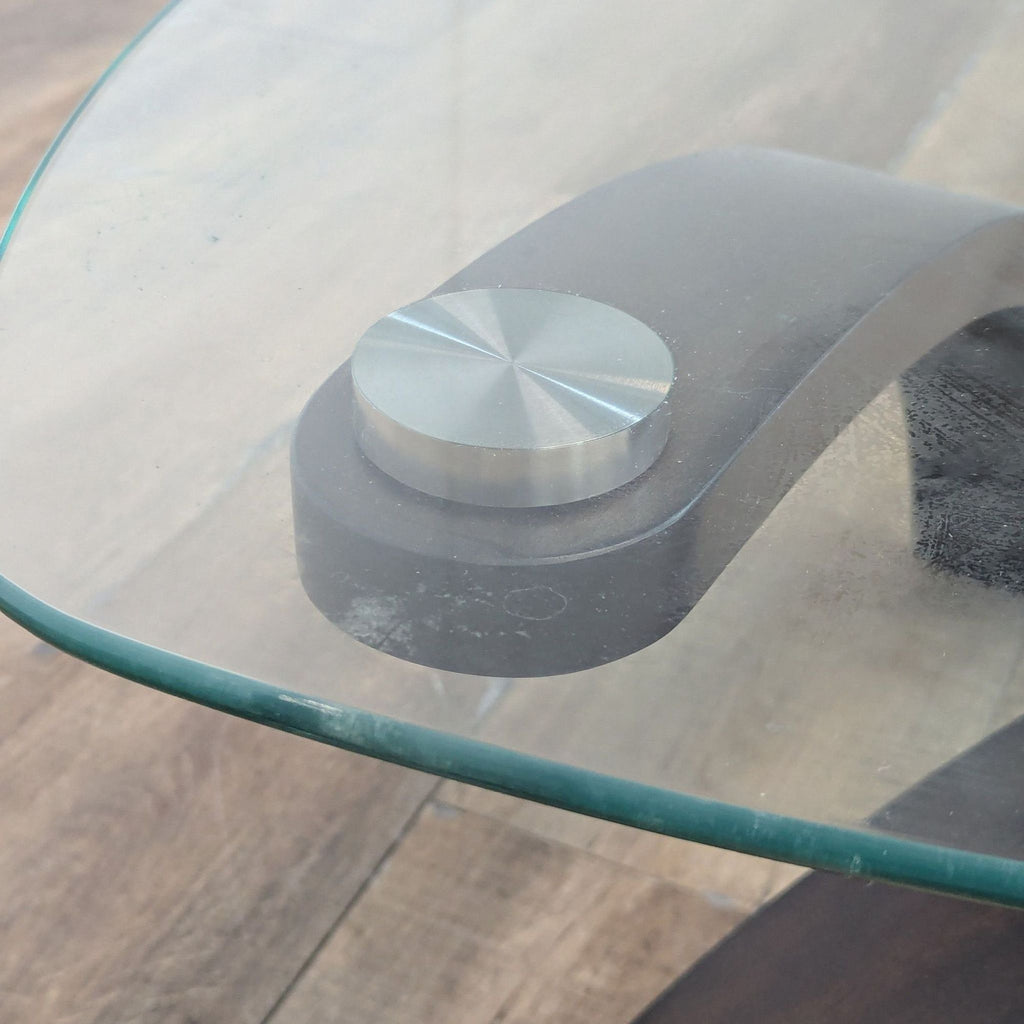 Glass Top Coffee Table with Bentwood Legs