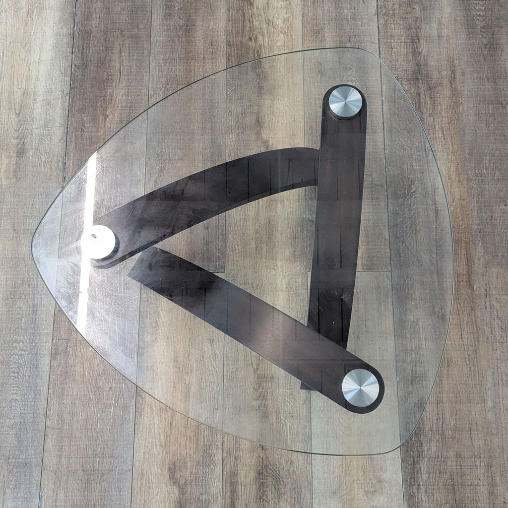 Glass Top Coffee Table with Bentwood Legs