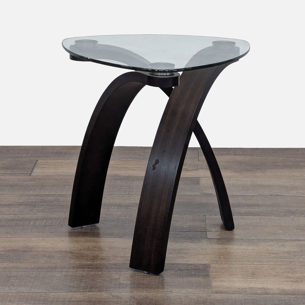 Glass Top Accent Table on Bentwood Legs