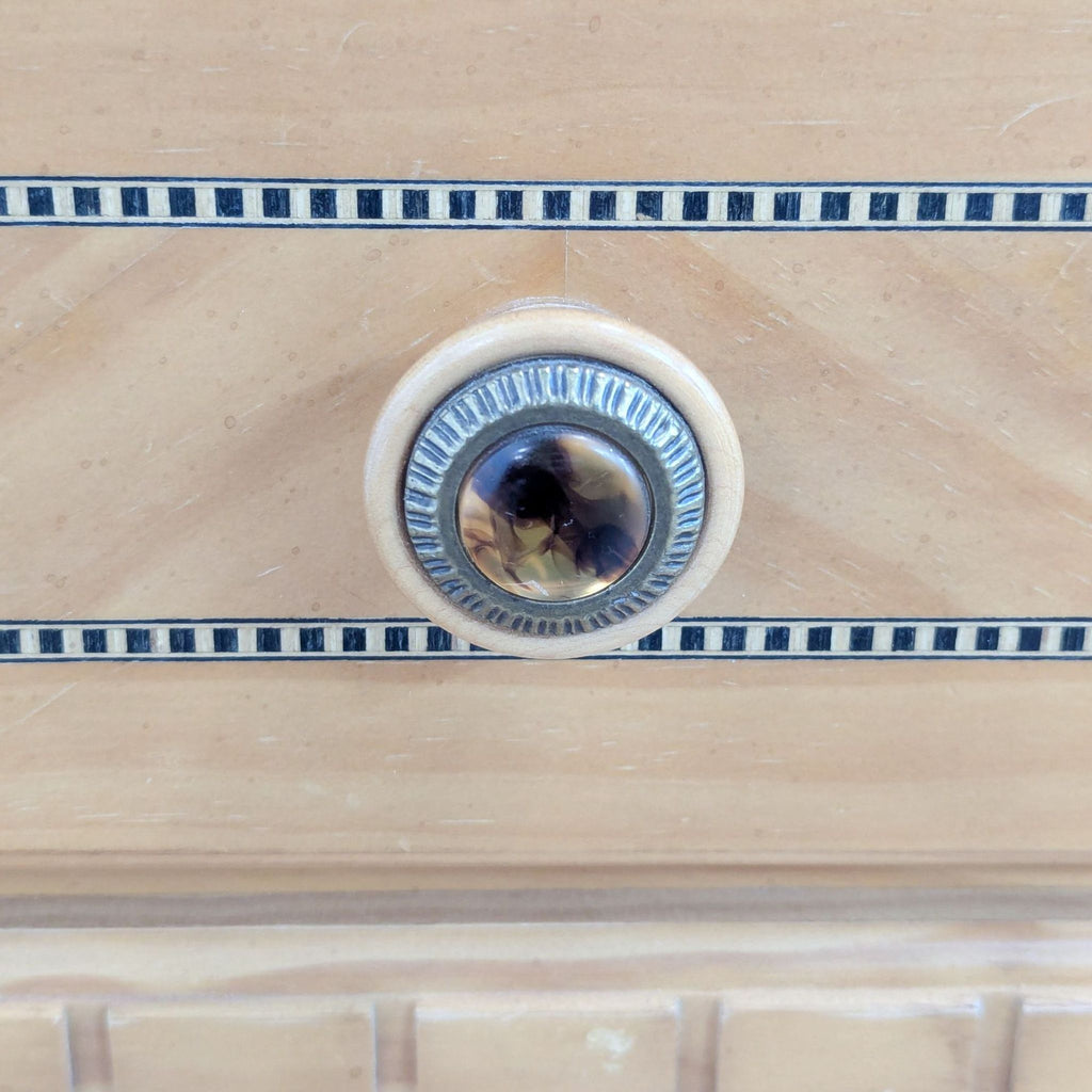 Three Drawer Inlaid Nightstand