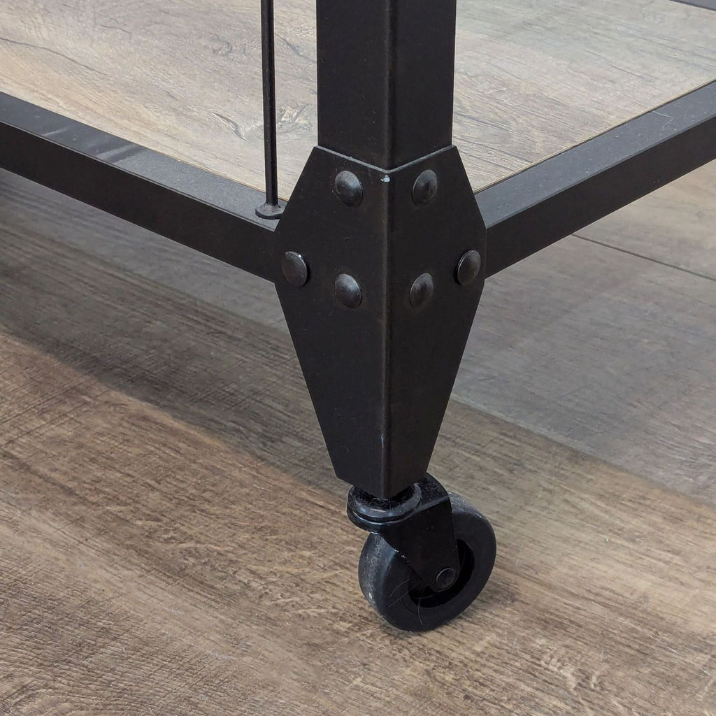 Trent Austin Design Jorgensen Rustic Oak & Charcoal Finish Serving Cart