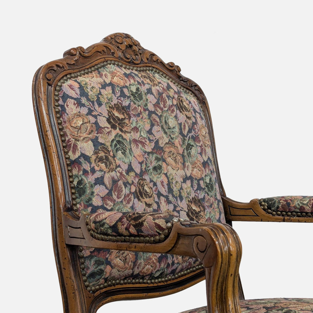 20th Century Chateau D'Ax Louis XV Tapestry Armchair