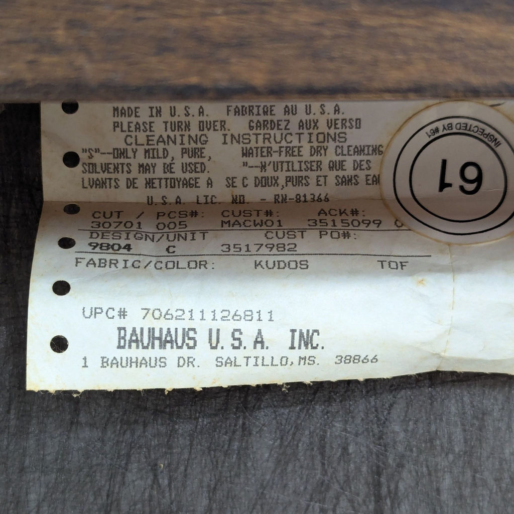 Bauhaus Modern Geometric Lounge Chair with Dark Wood Frame