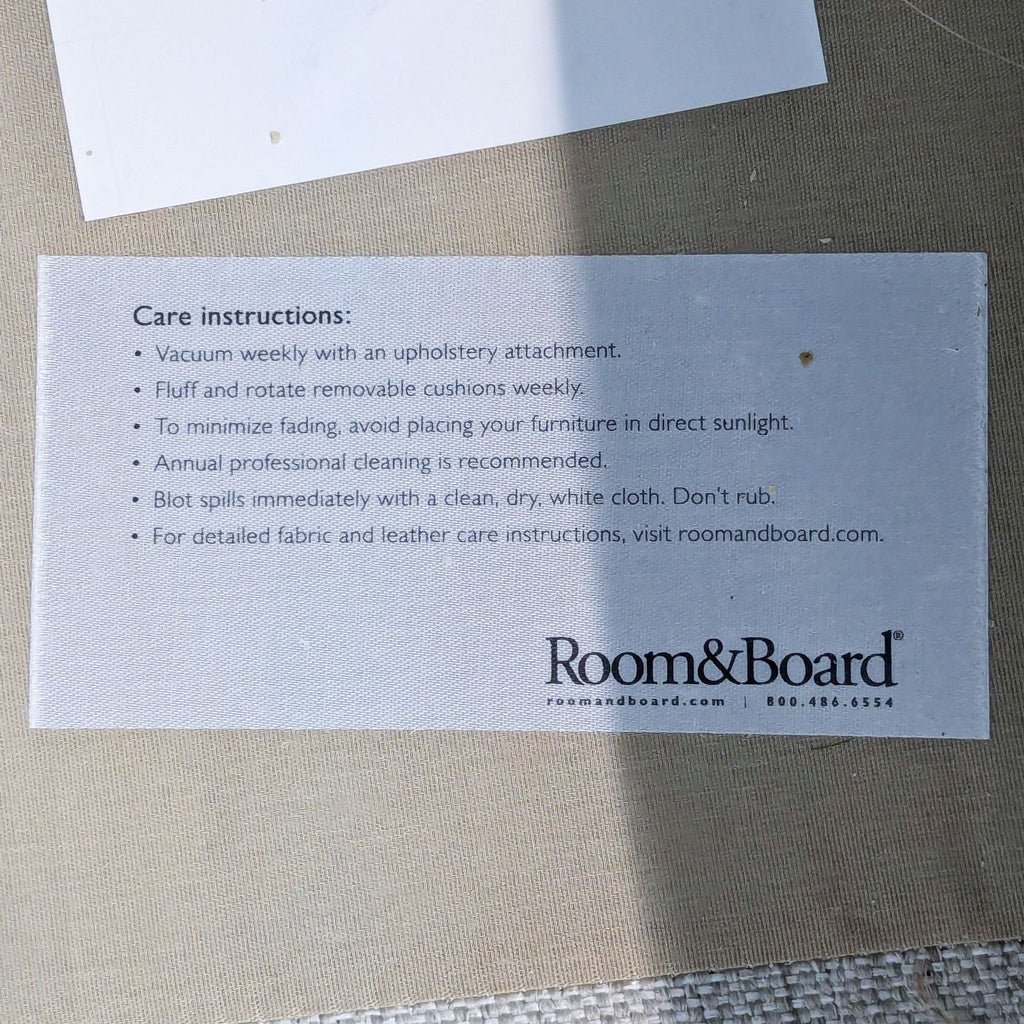 Room and Board York Modern Loveseat in Summer Linen