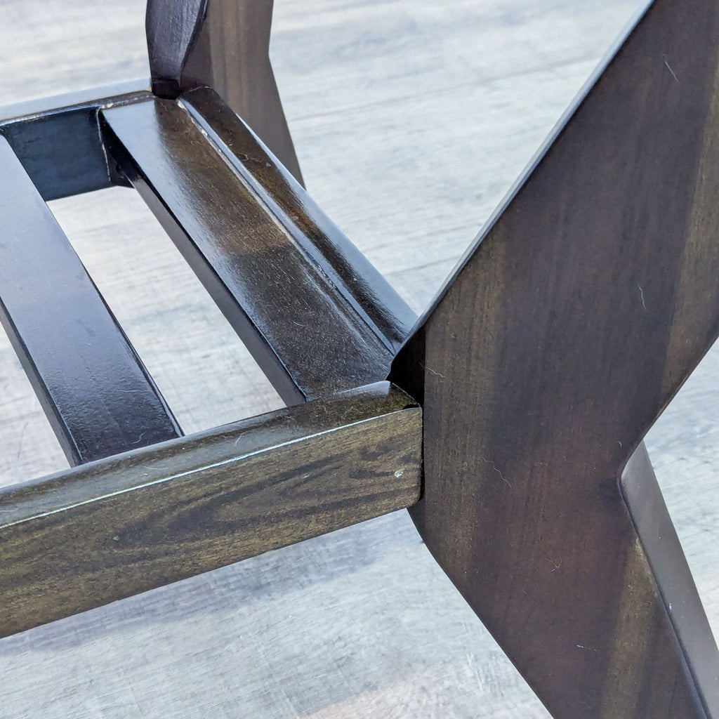 Glass Top Coffee Table with Slatted Shelf