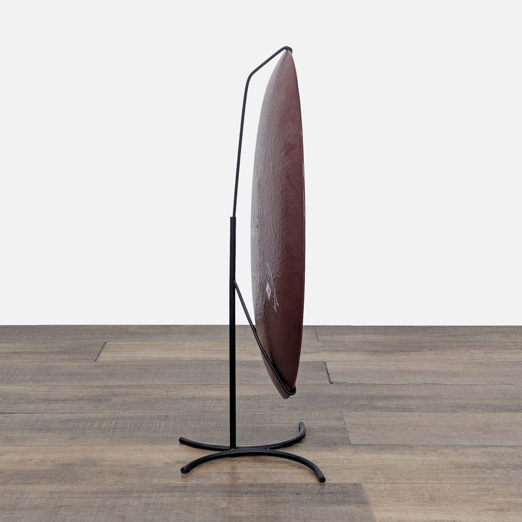 Abstract Glazed Decorative Plate on Stand