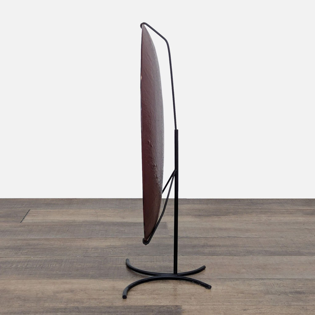 Abstract Glazed Decorative Plate on Stand