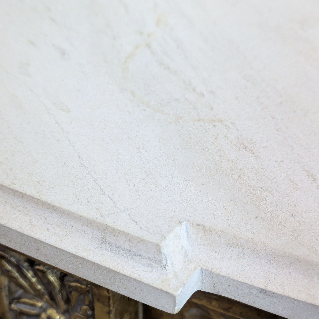 Demilune Console Table with Marble Top