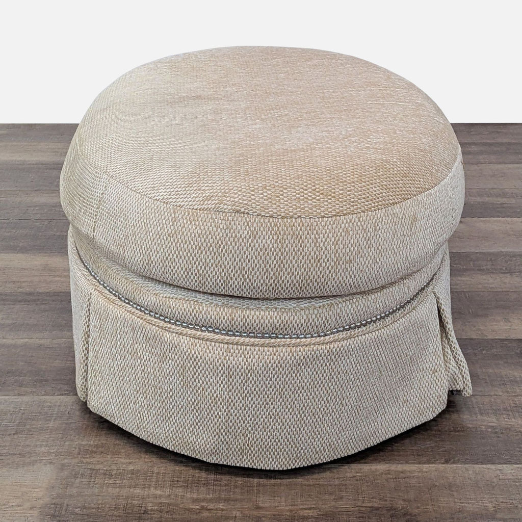 Century Furniture Skirted Ottoman with Nailhead Trim