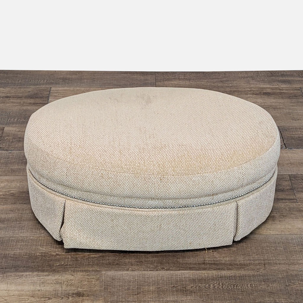Century Furniture Skirted Ottoman with Nailhead Trim