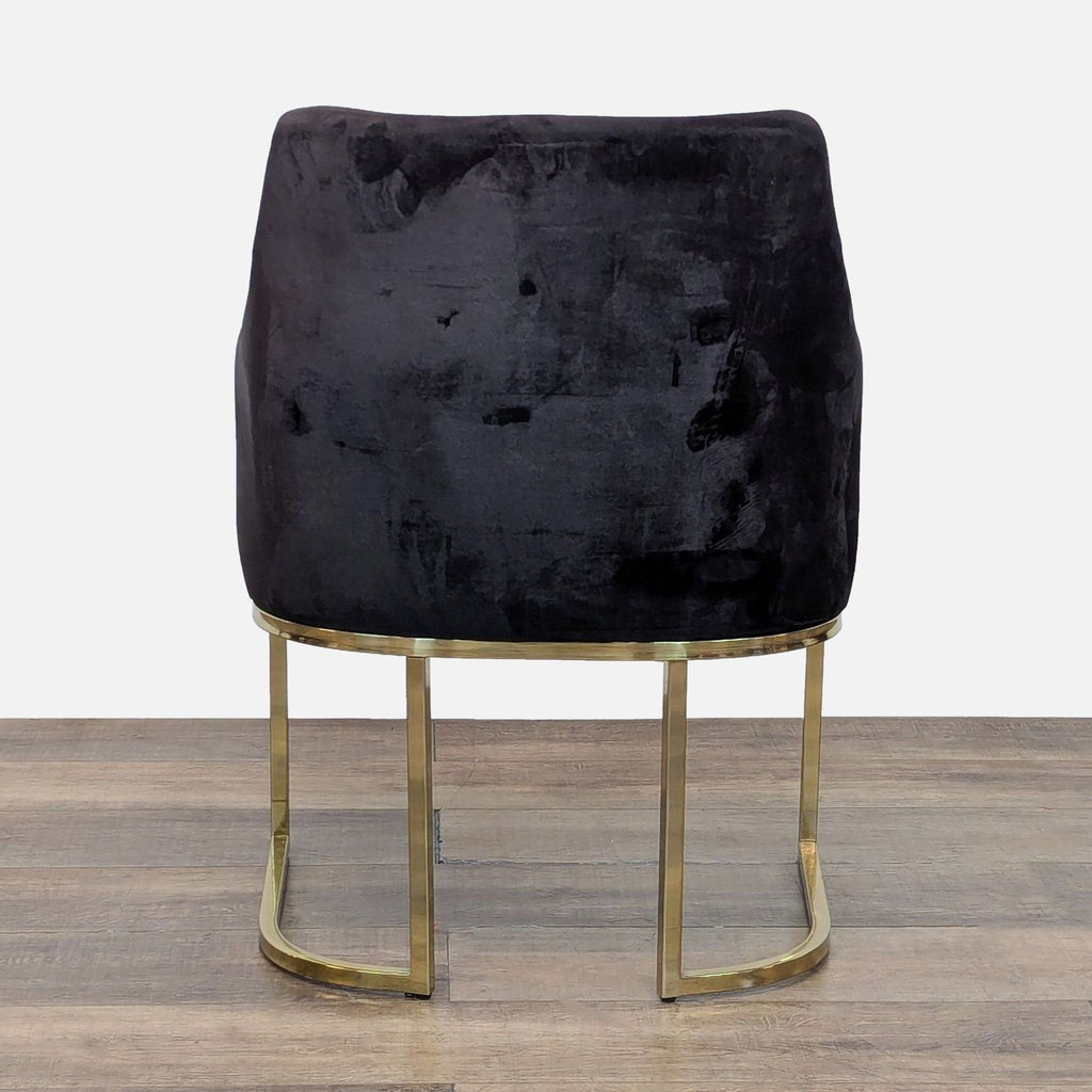 Noble House Contemporary Modern Black Velvet Lounge Chair