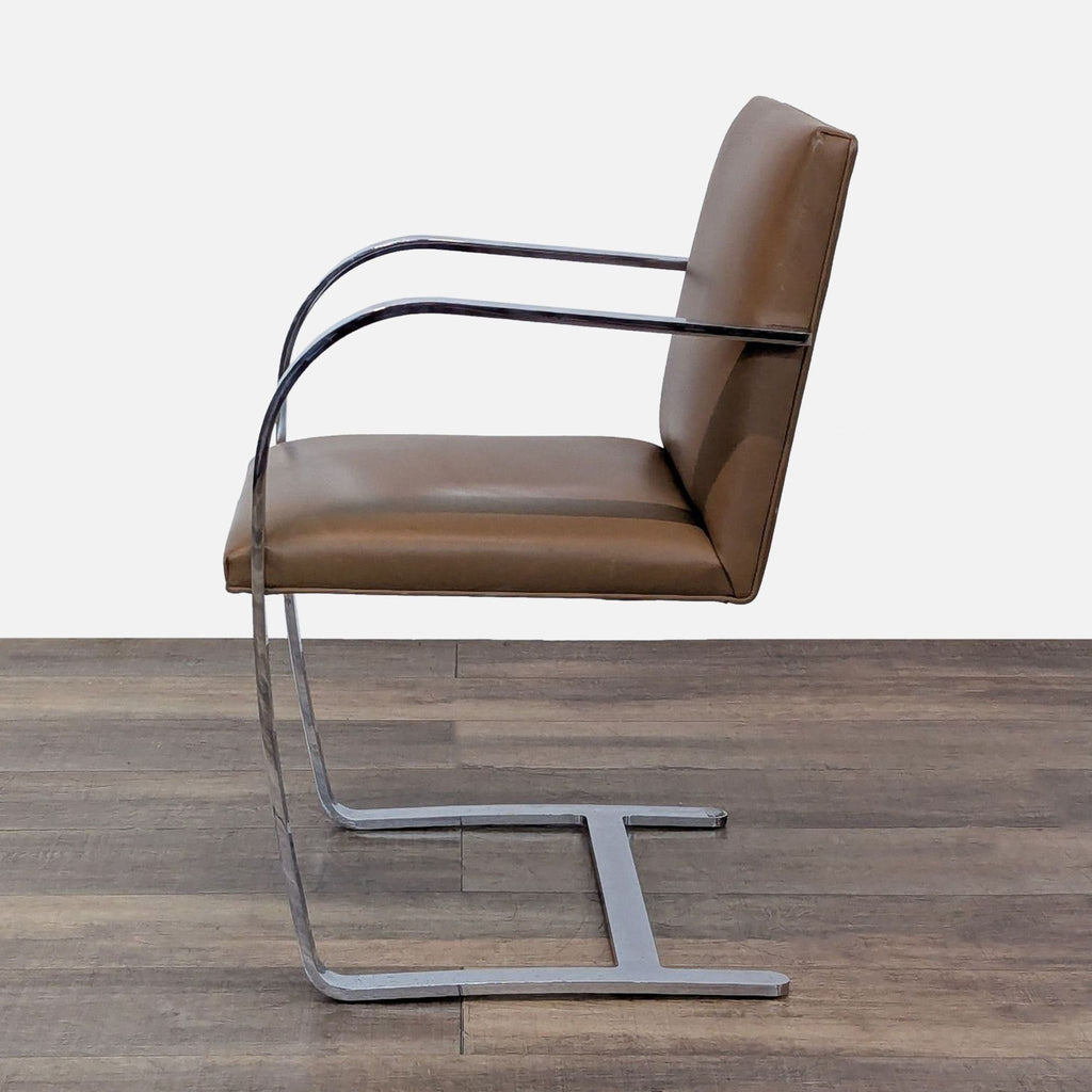 Knoll Brno Modern Leather Chair by Mies van der Rohe