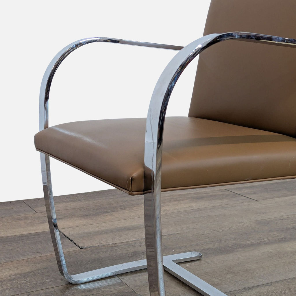 Knoll Brno Modern Leather Chair by Mies van der Rohe