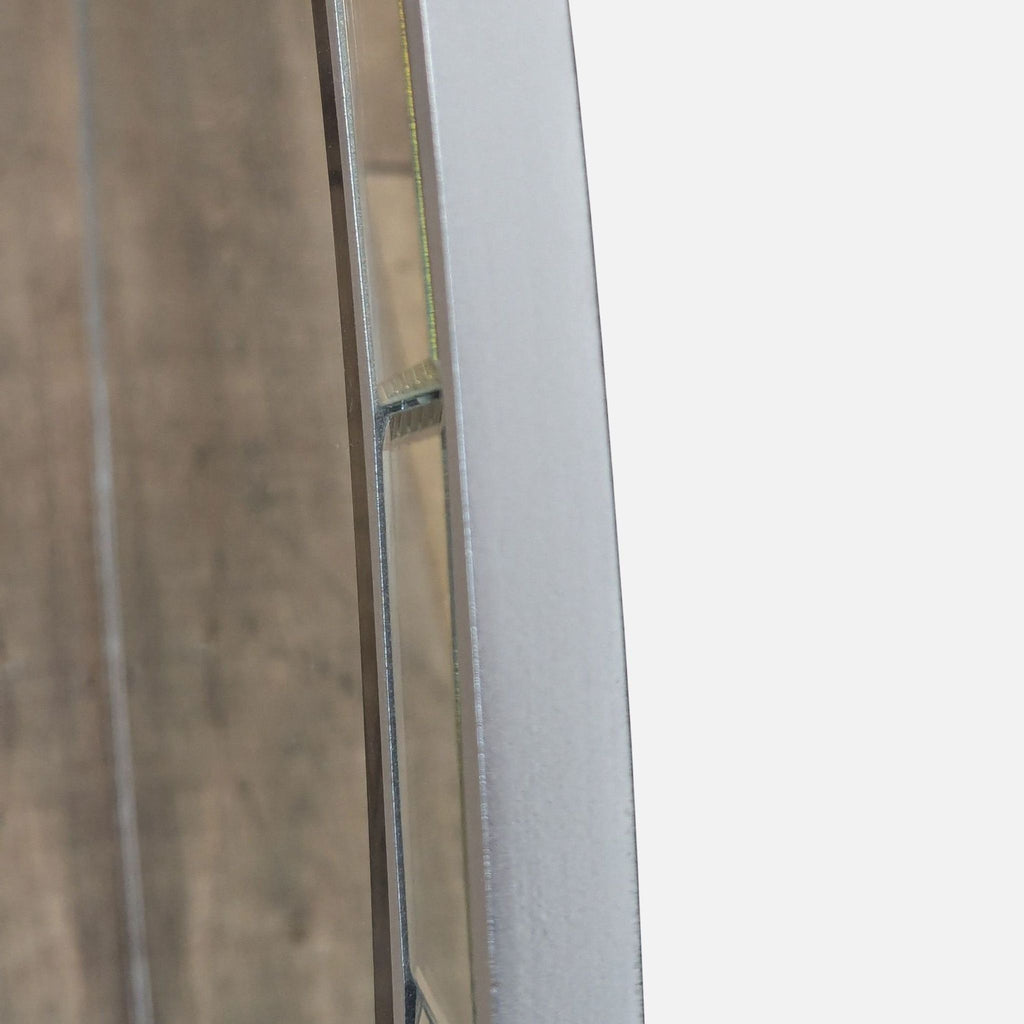 Possini Euro Kesha Antique Silver Round Wall Mirror