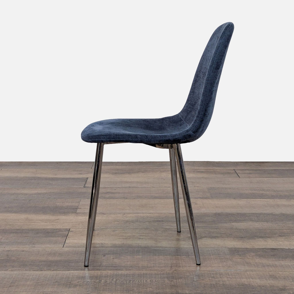 Bucket Seat Dining Chair on Metal Legs