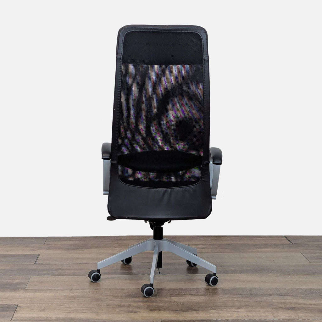 Ergonomic office chair with high back and caster wheels, Reperch brand.