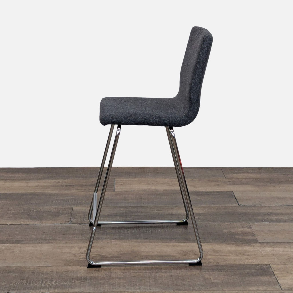 Fabric Seat Bar Stool on Metal Base