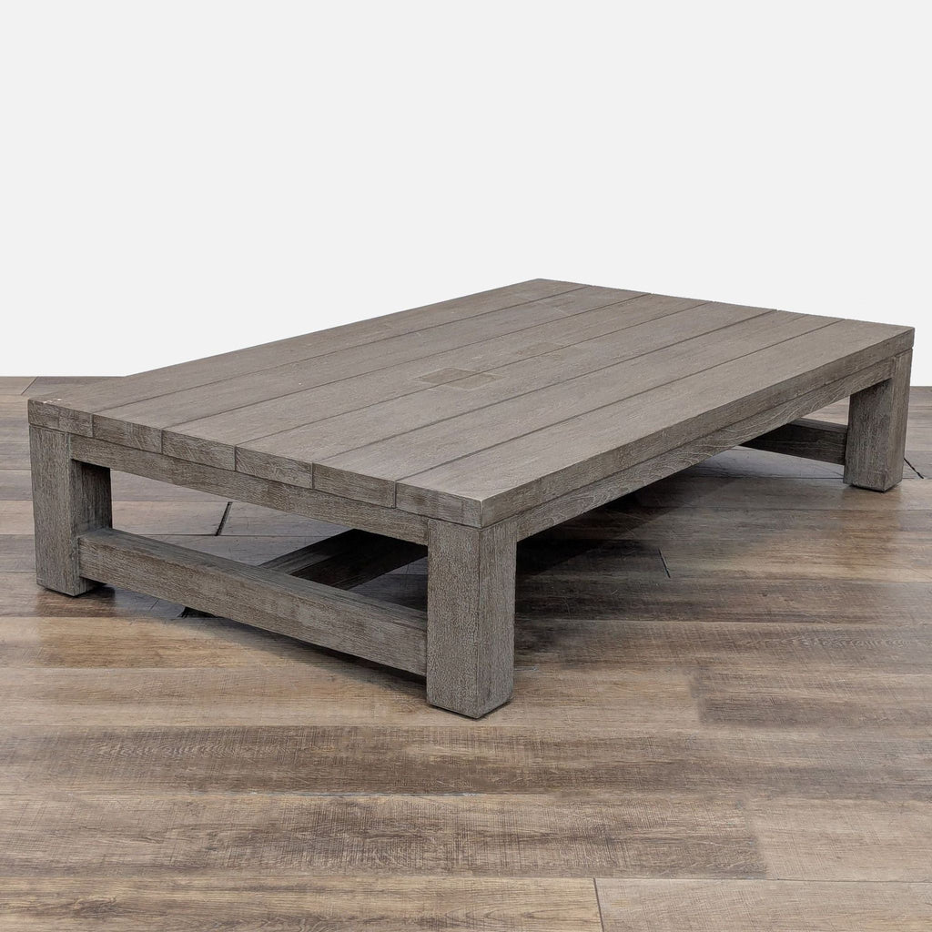 Restoration Hardware French Beam Weathered Oak Coffee Table