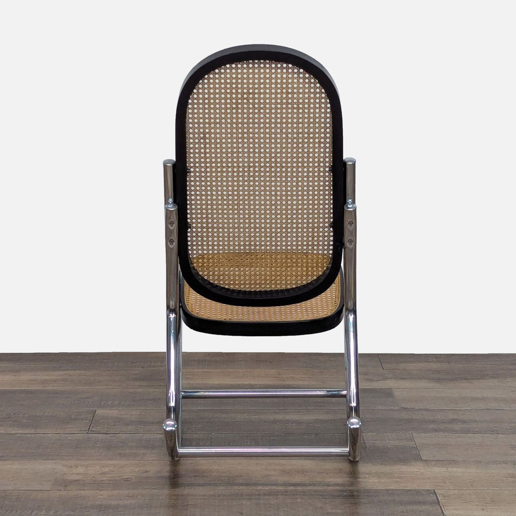 Vintage Chesa Metal and Rattan Rocking Chair