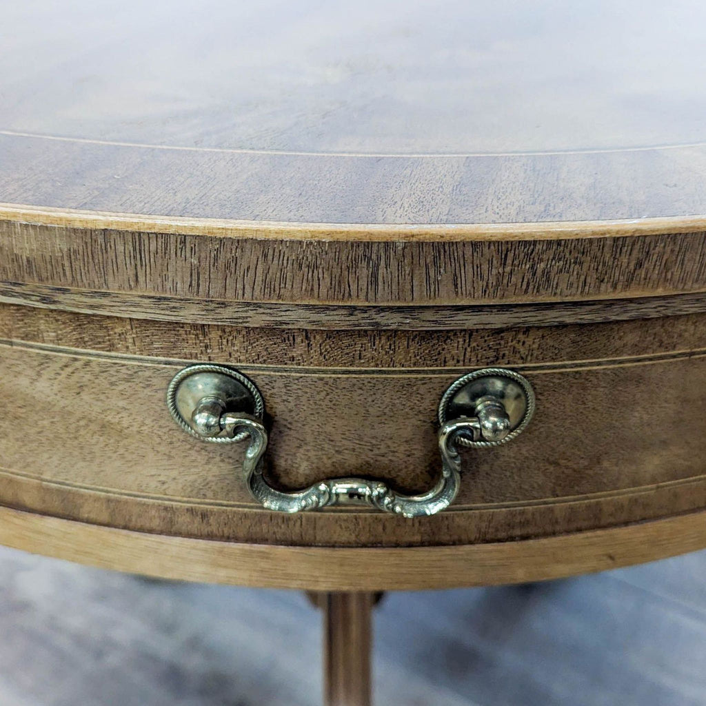 Vintage Baker Furniture Pedestal Drum Table