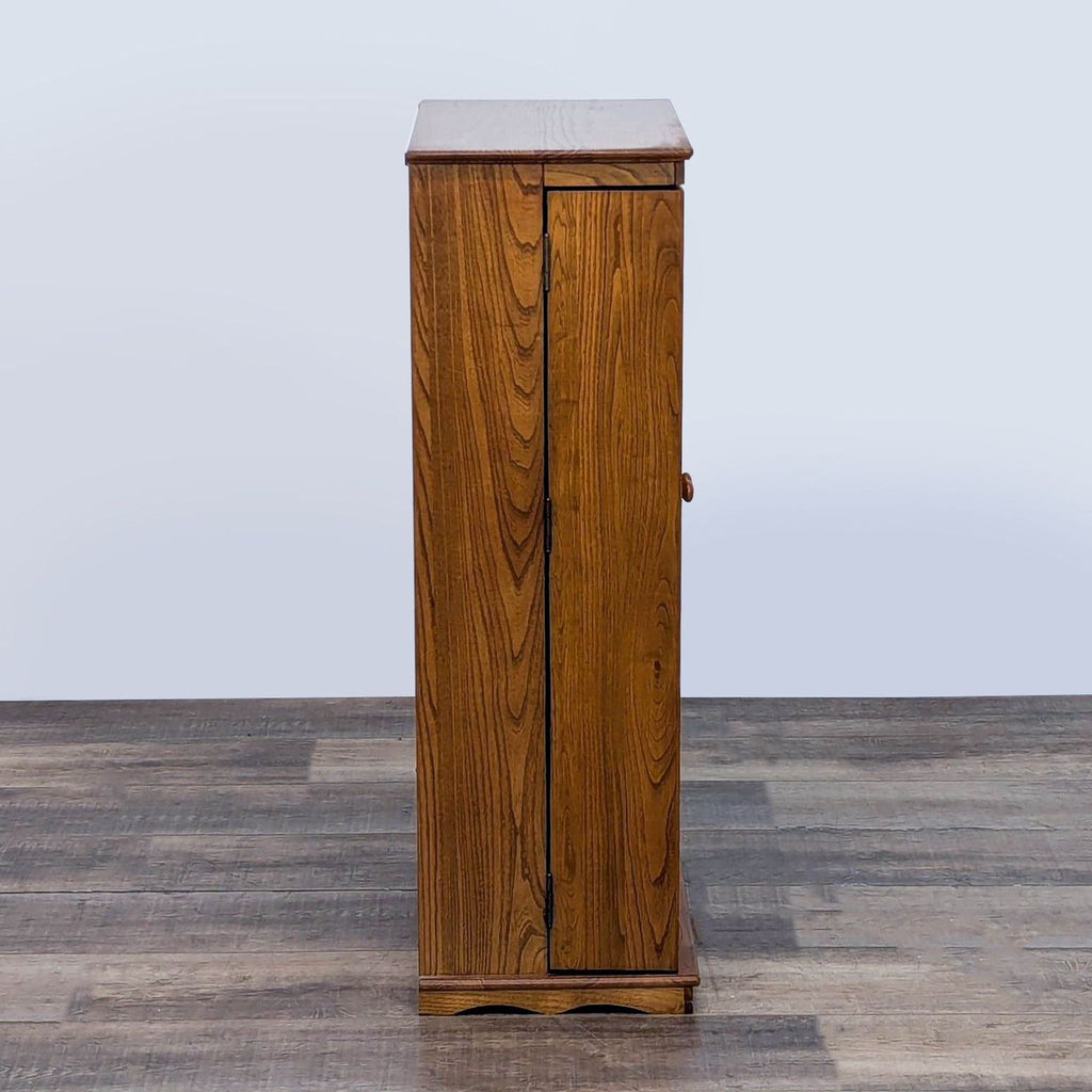 Leslie Dame Solid Oak Multimedia Mission Style Storage Cabinet