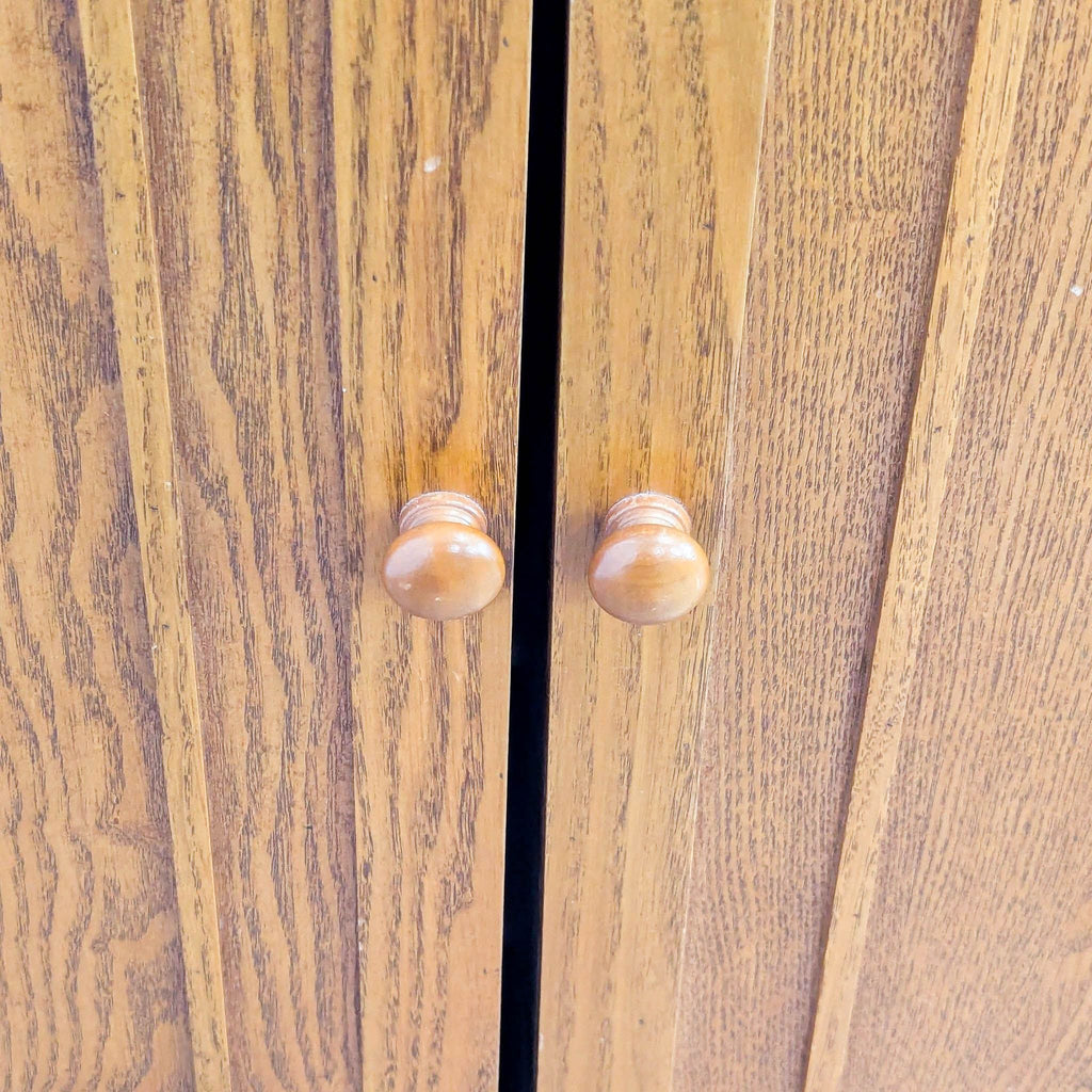 Leslie Dame Solid Oak Multimedia Mission Style Storage Cabinet