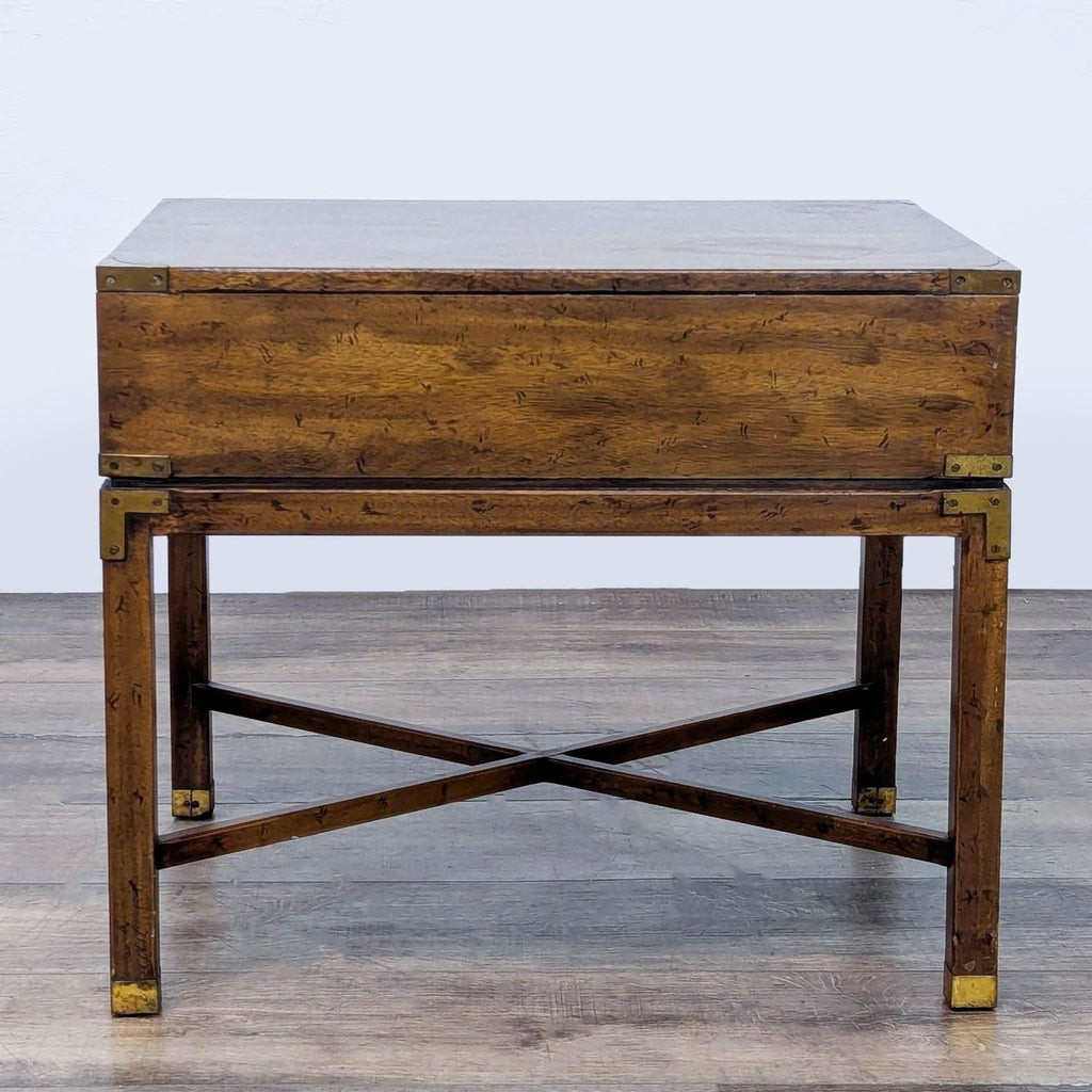 Heritage Furniture Campaign Style End Table with Drawer