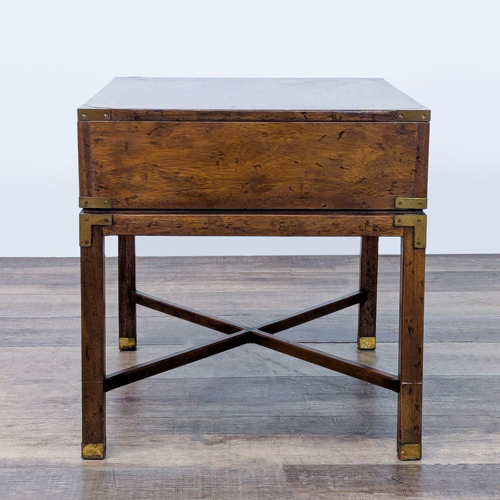 Heritage Furniture Campaign Style End Table with Drawer
