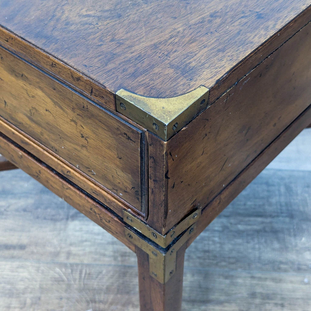 Heritage Furniture Campaign Style End Table with Drawer