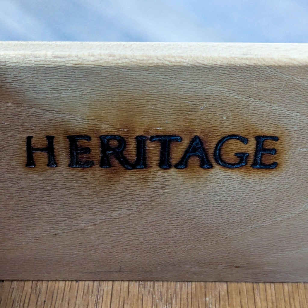 Heritage Furniture Campaign Style End Table with Drawer