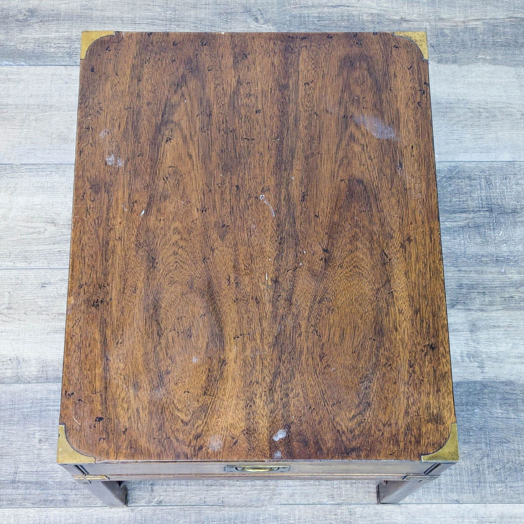 Heritage Furniture Campaign Style End Table with Drawer