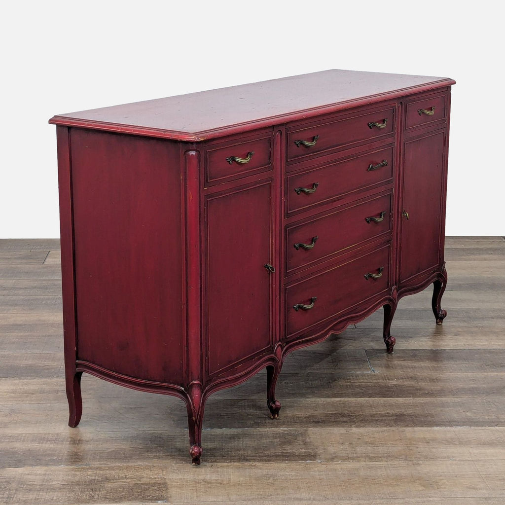 Elegant Reperch credenza with curved legs and detailed craftsmanship.